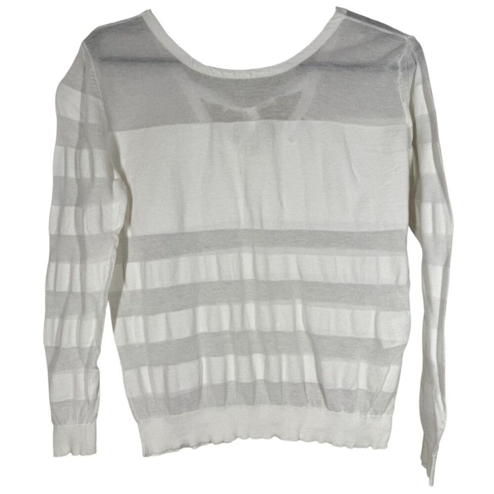 Claudie Pierlot Gauzy White Sweater Womens Sz 1/S Sheer Paris Minimalist